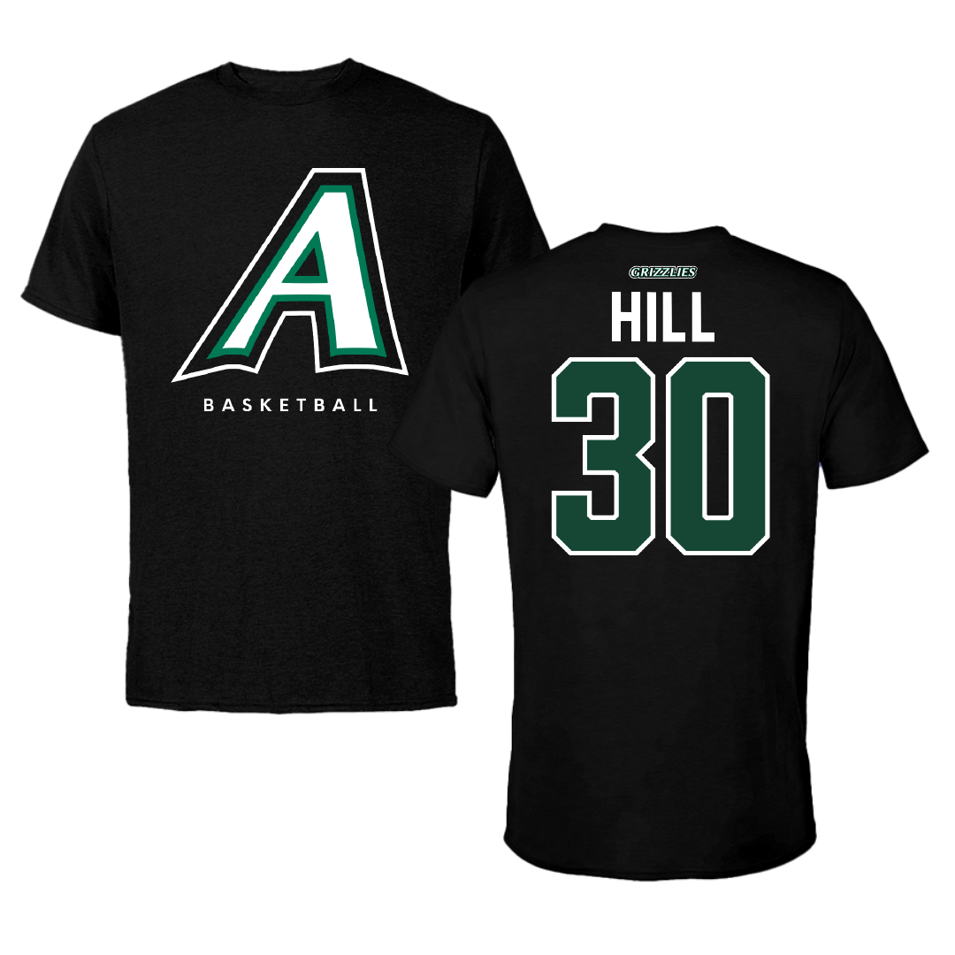 Adams State University Basketball Black Block Tee - #30 Taejhuan Hill