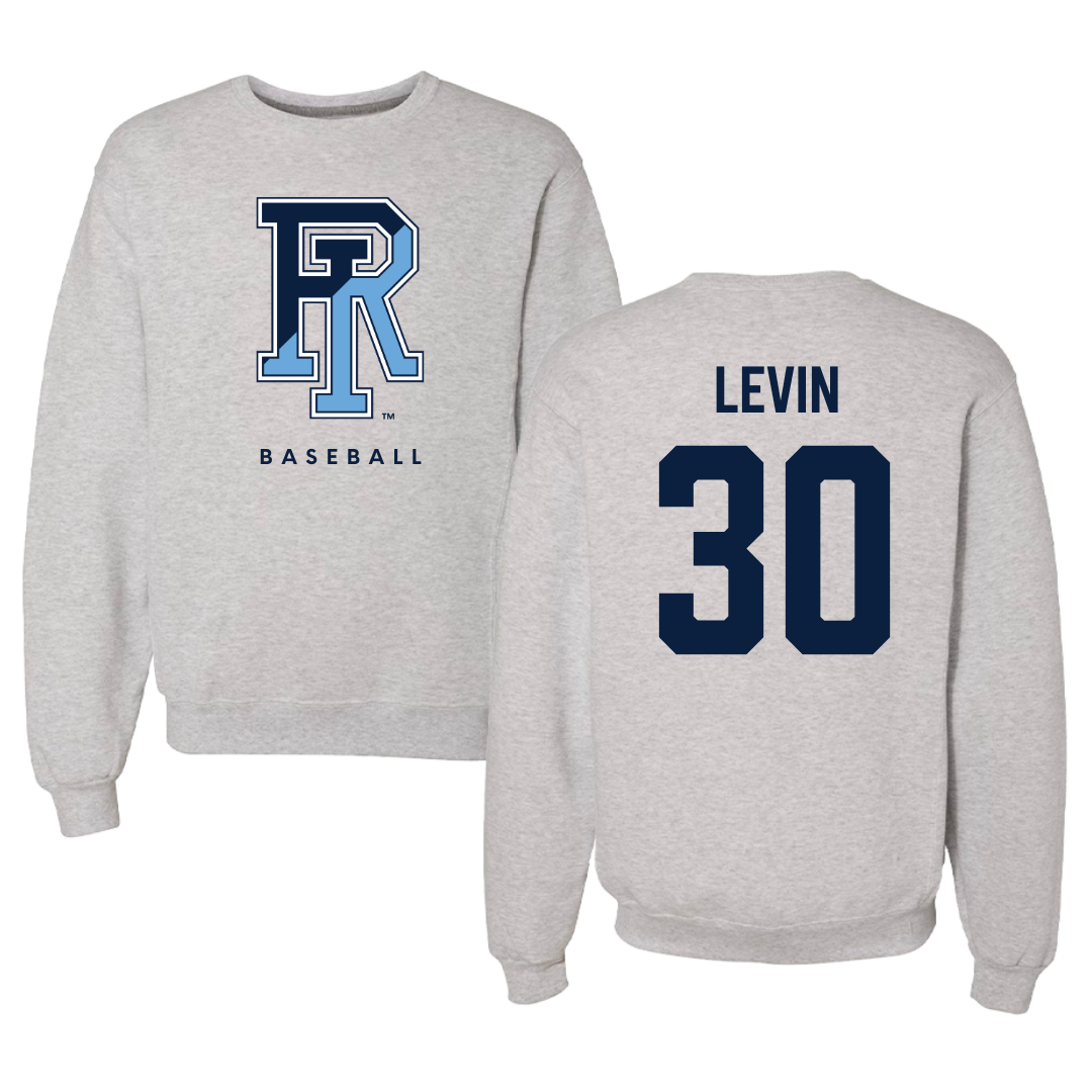 University of Rhode Island Baseball Gray Crewneck  - #30 Brody Levin