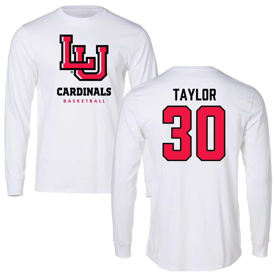 Lamar University Basketball White Long Sleeve  - #30 R'Mani Taylor