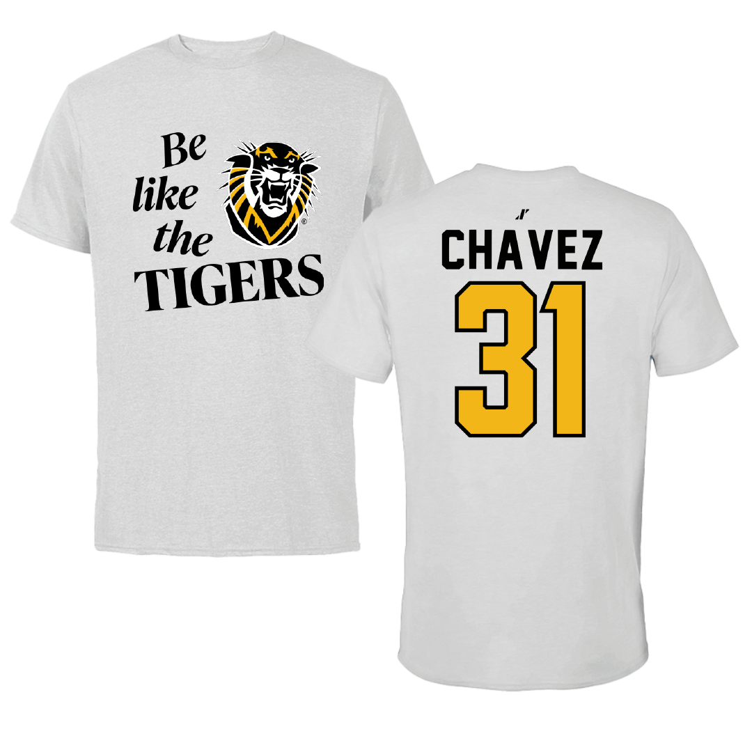 Fort Hays State University Baseball Light Gray Be Like Us Performance Tee - #31 Brandon Chavez