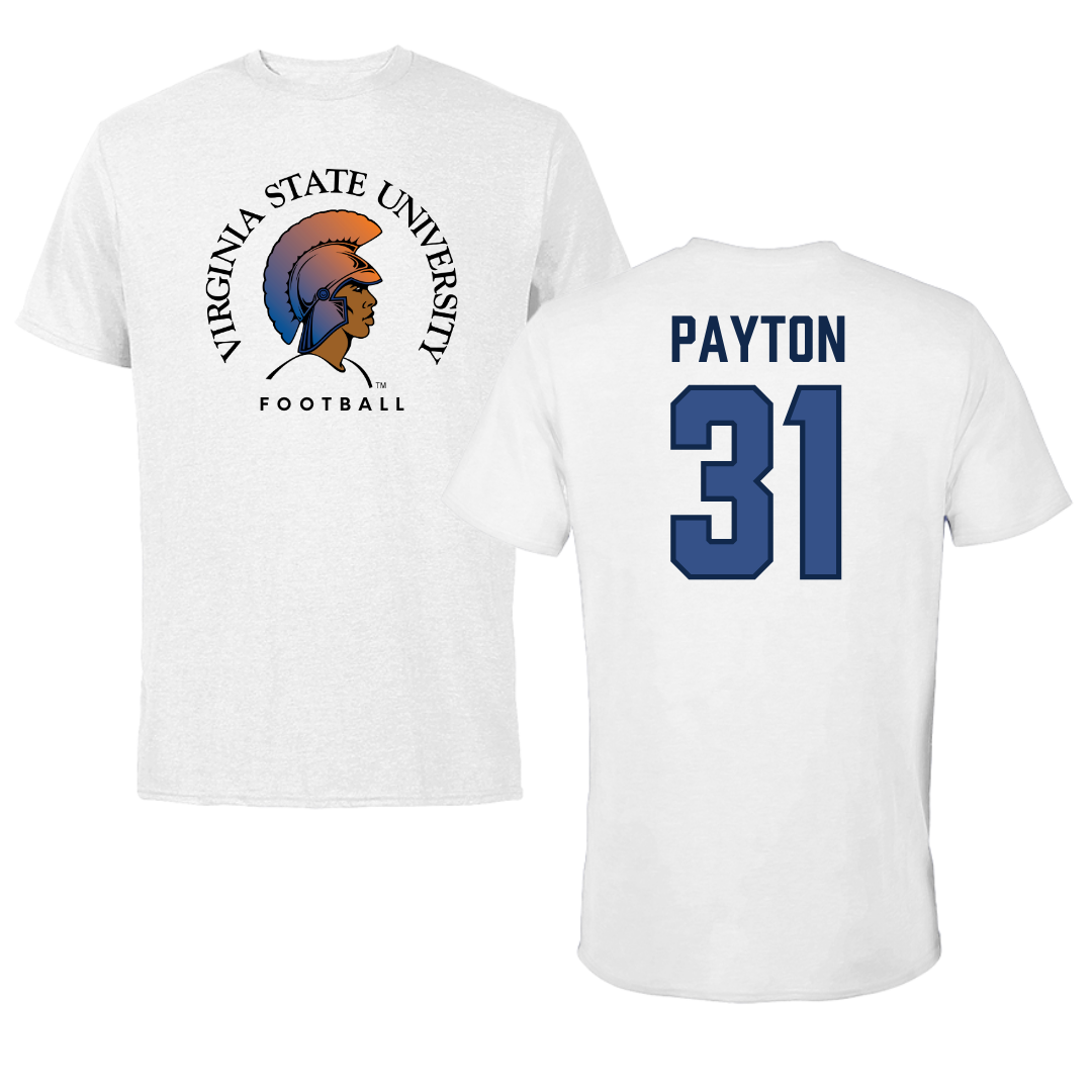 Virginia State University Football White Tee  - #31 Adonis Payton