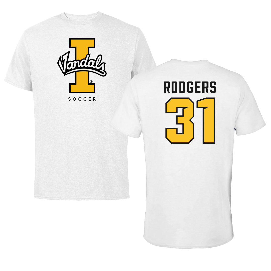 University of Idaho Soccer White Vandals Tee - #31 Sara Rodgers