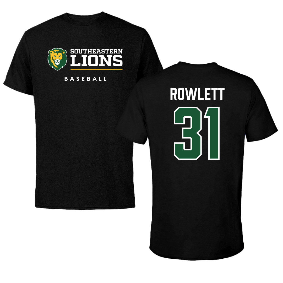 Southeastern Louisiana University Baseball Black Tee  - #31 Grady Rowlett