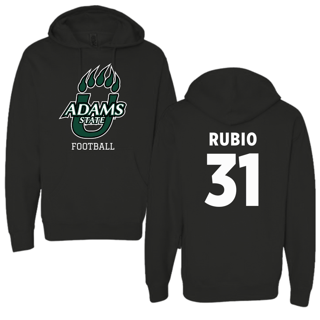 Adams State University Football Black Hoodie  - #31 Miguel Rubio