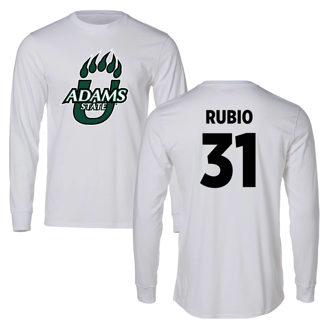 Adams State University Football White Long Sleeve  - #31 Miguel Rubio