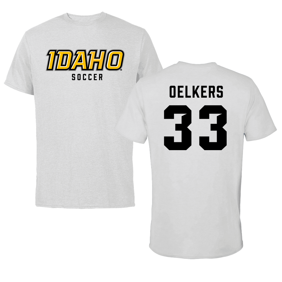 University of Idaho Soccer Gray Tee - #33 Payton Oelkers