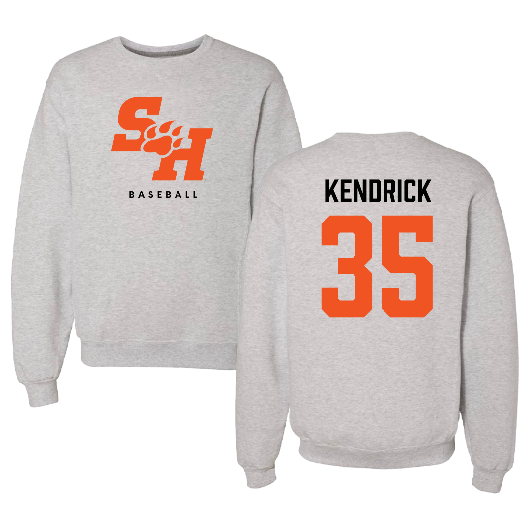 Sam Houston State University Baseball Gray Crewneck  - #35 Noah Kendrick