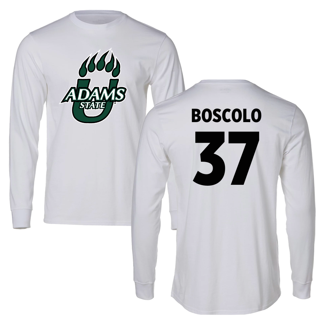 Adams State University Soccer White Long Sleeve  - #37 Francesco Boscolo