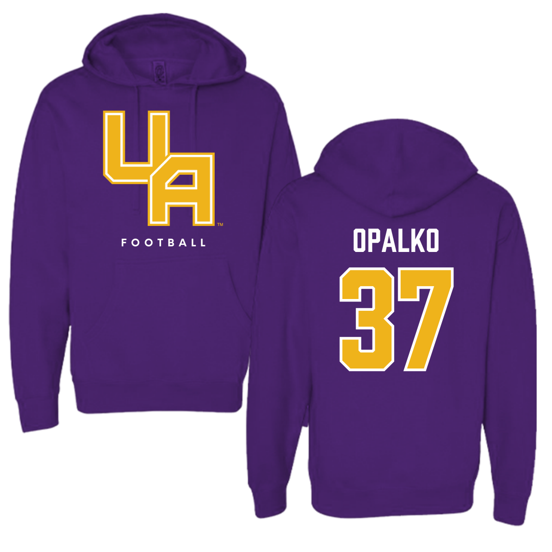 University at Albany Football Purple Hoodie  - #37 John Opalko