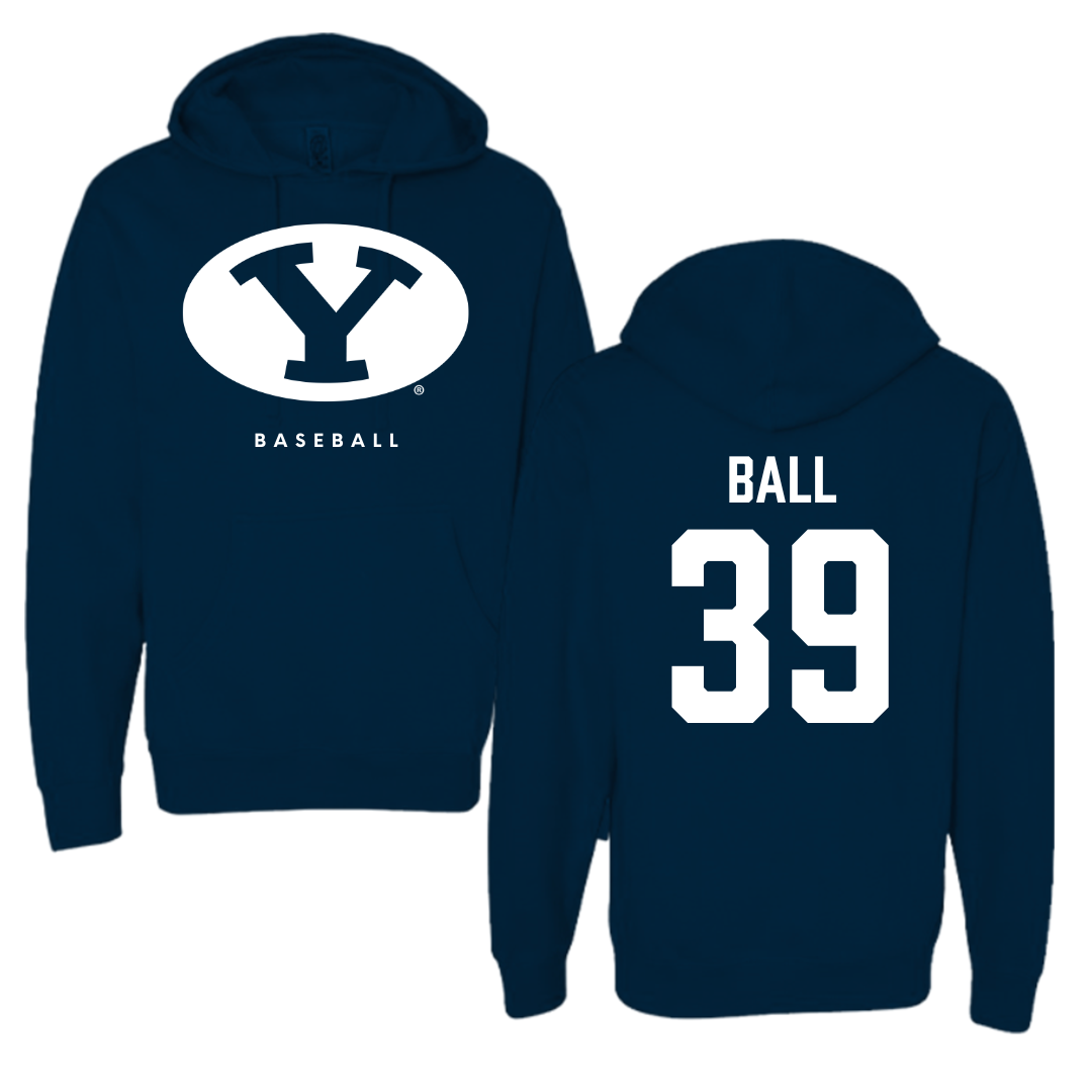 Brigham Young University Baseball Navy Hoodie  - #39 Bryant Ball