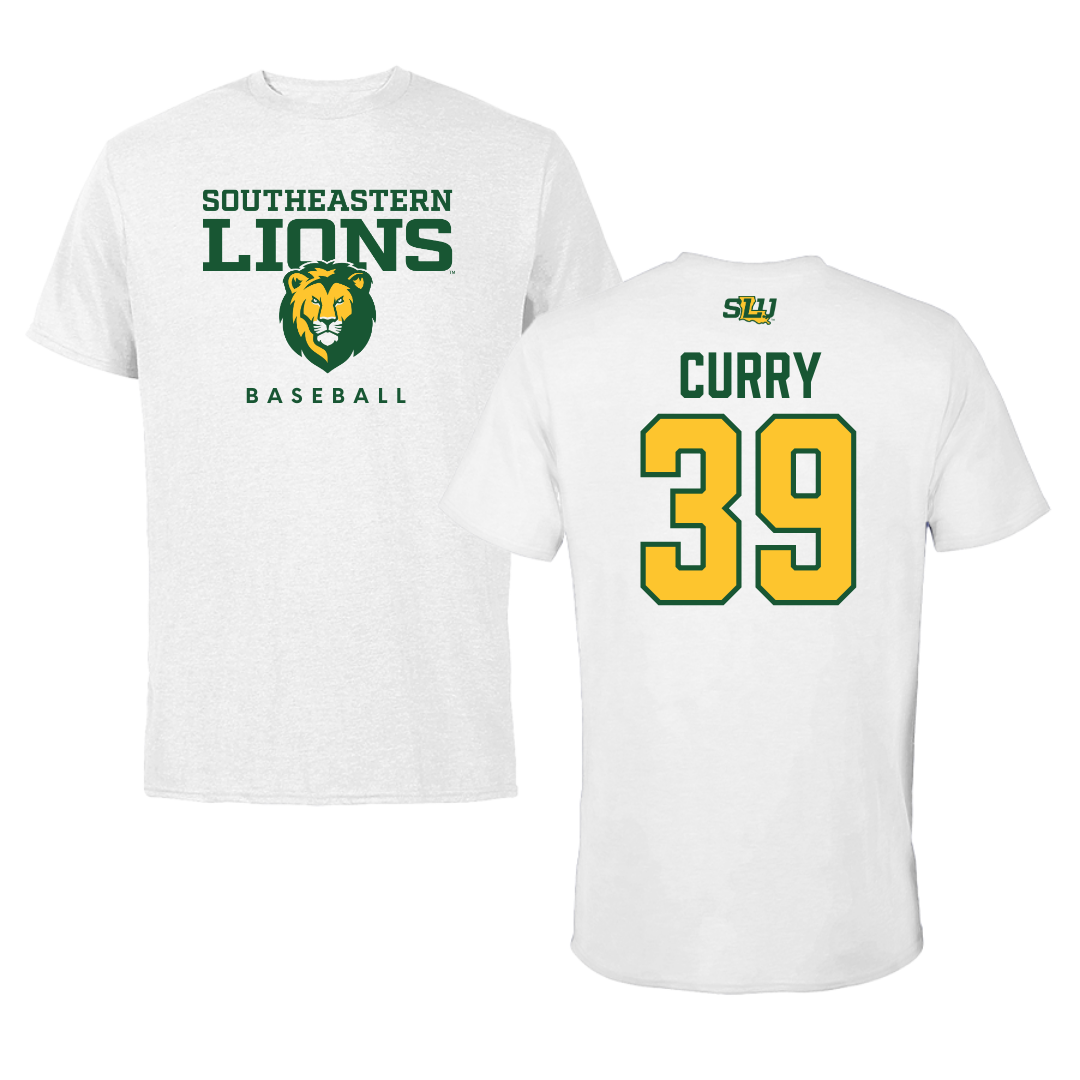 Southeastern Louisiana University Baseball White Tee  - #39 Michael Curry