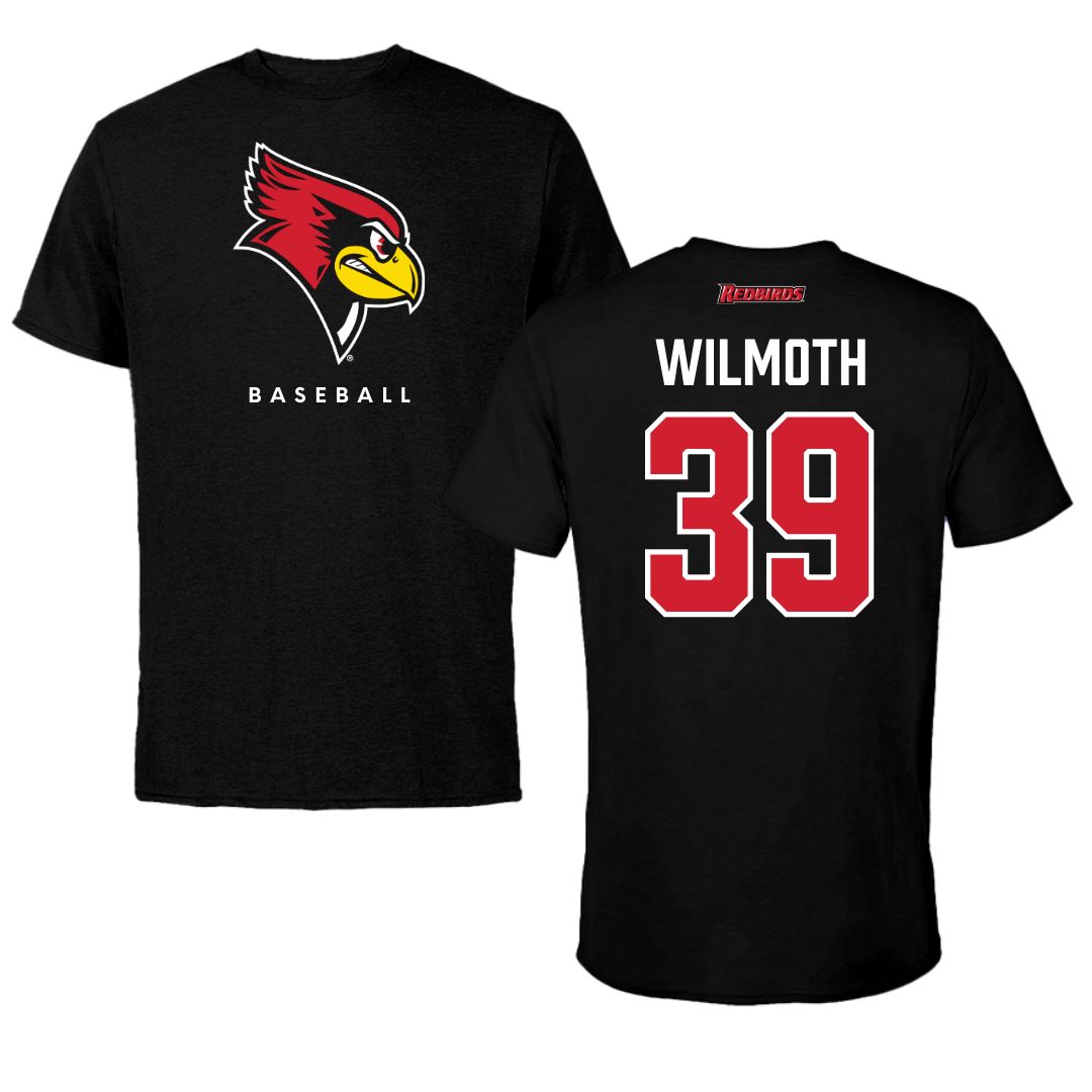 Illinois State University Baseball Black Tee  - #39 Joey Wilmoth