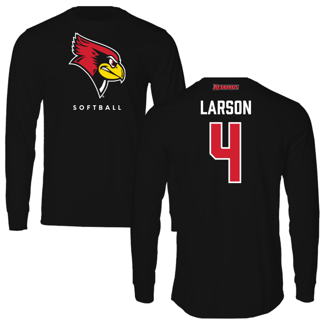 Illinois State University Softball Black Mascot Long Sleeve  - #4 Julia Larson