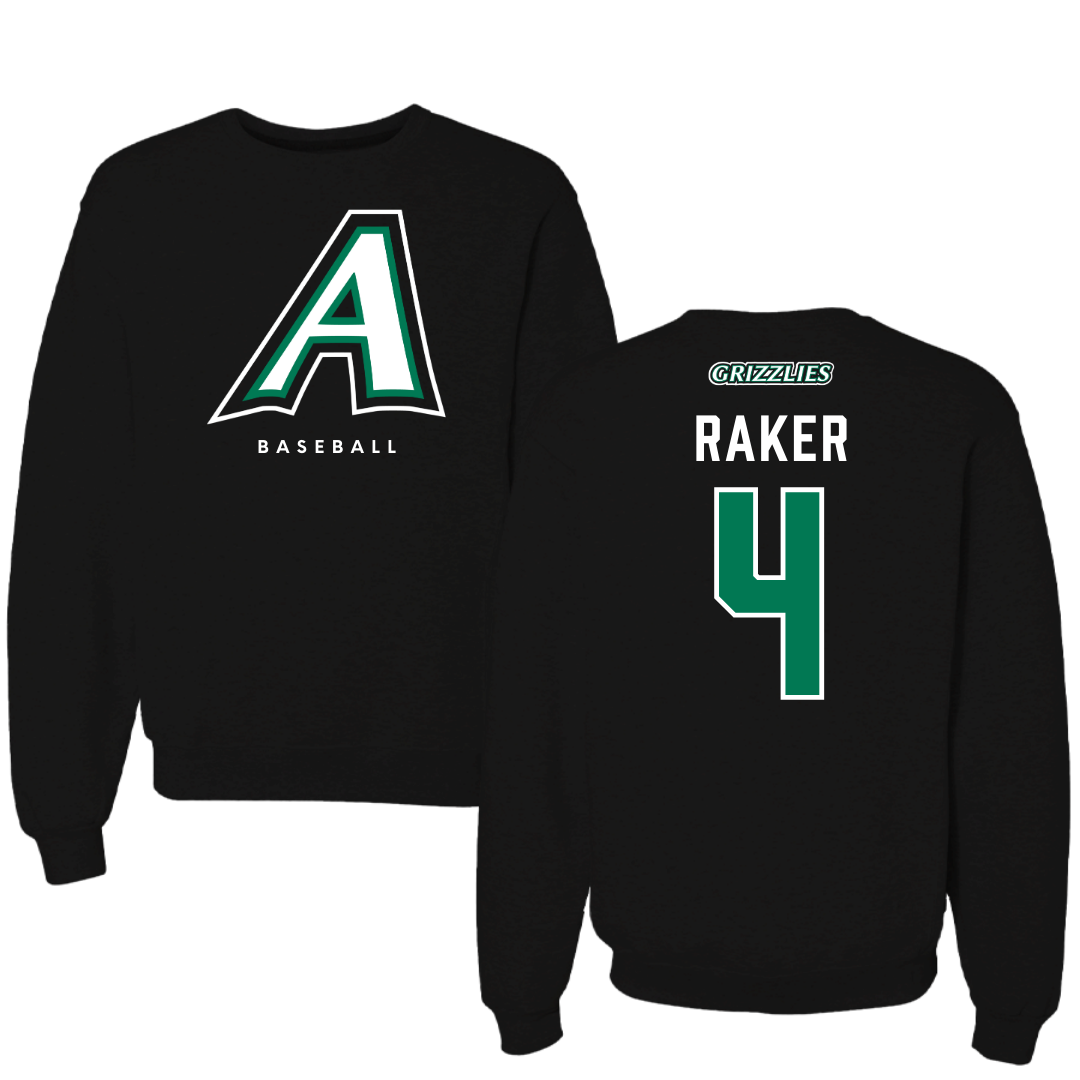 Adams State University Baseball Black Crewneck  - #4 Joey Raker