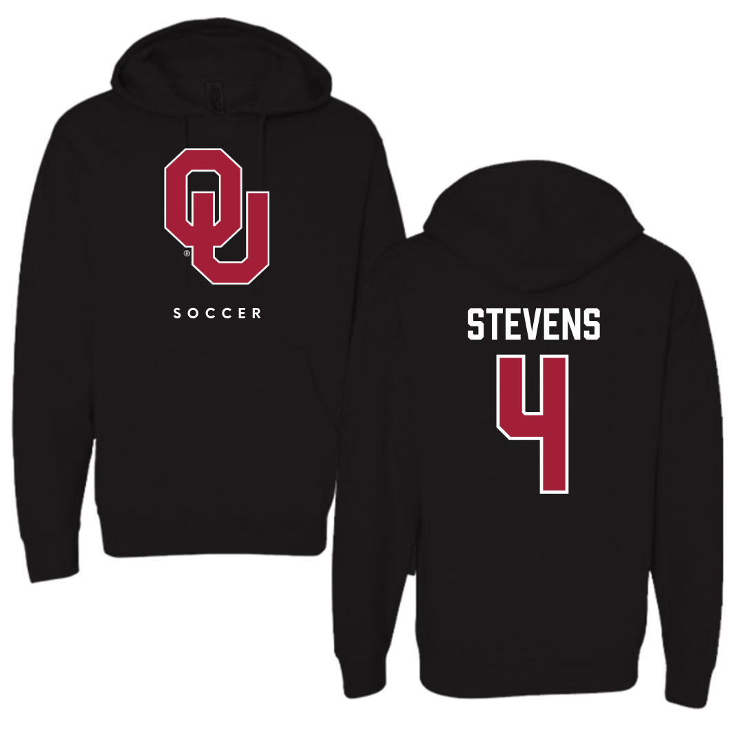 University of Oklahoma Soccer Black Hoodie  - #4 Avery Stevens