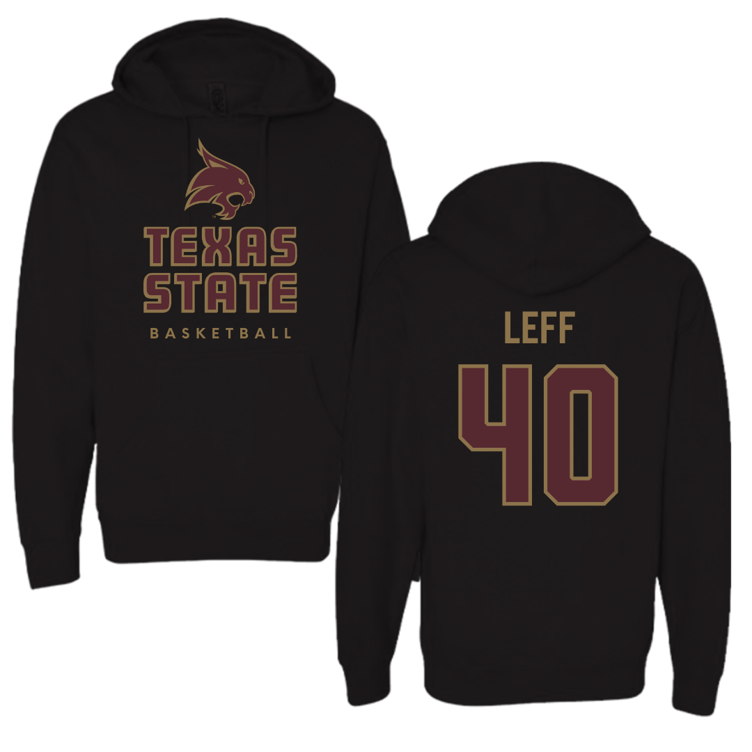 Texas State University Basketball Black Hoodie  - #40 Nicole Leff