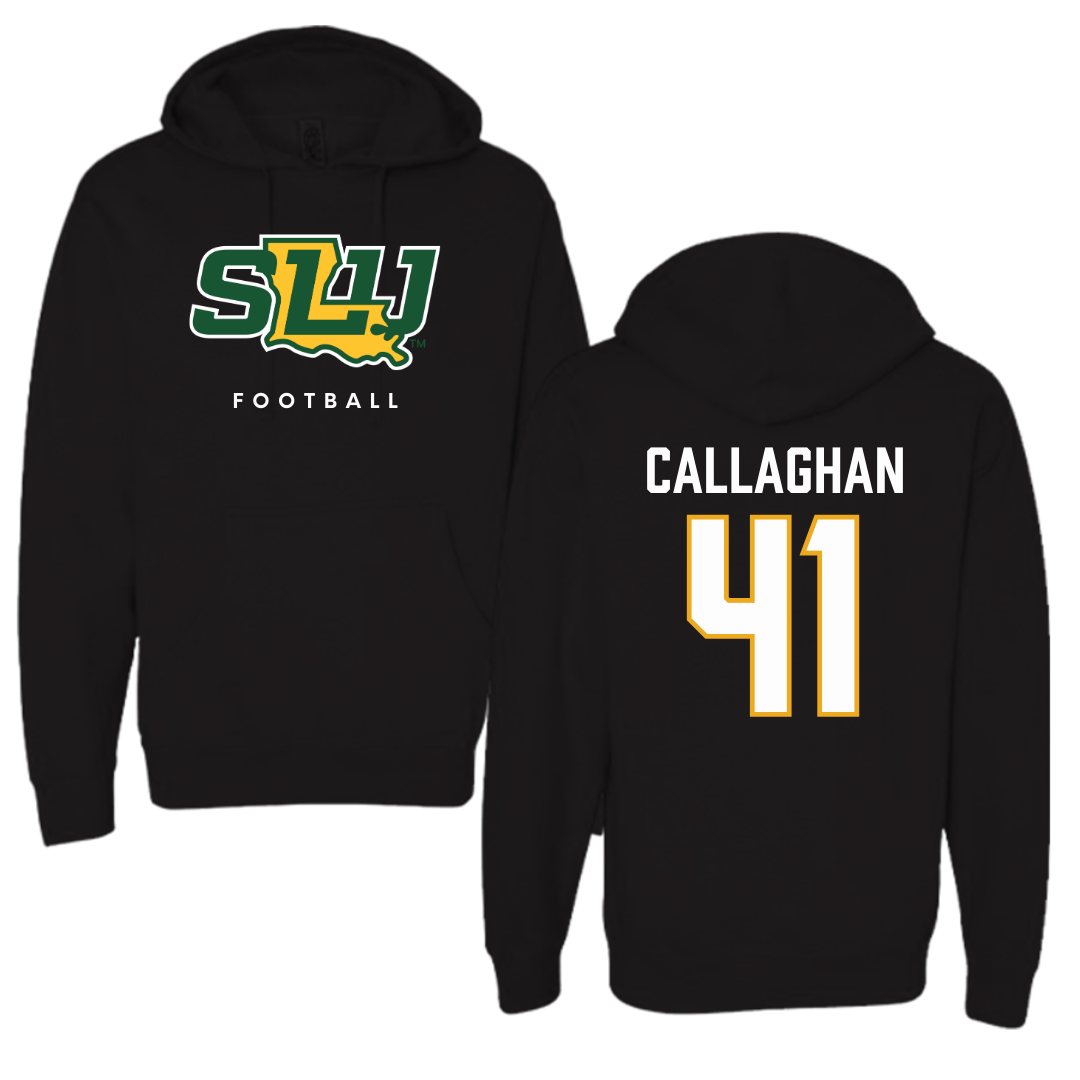 Southeastern Louisiana University Football Black Hoodie  - #41 Riley Callaghan