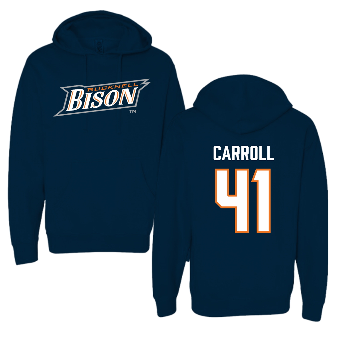 Bucknell University Baseball Navy Hoodie  - #41 Graeme Carroll