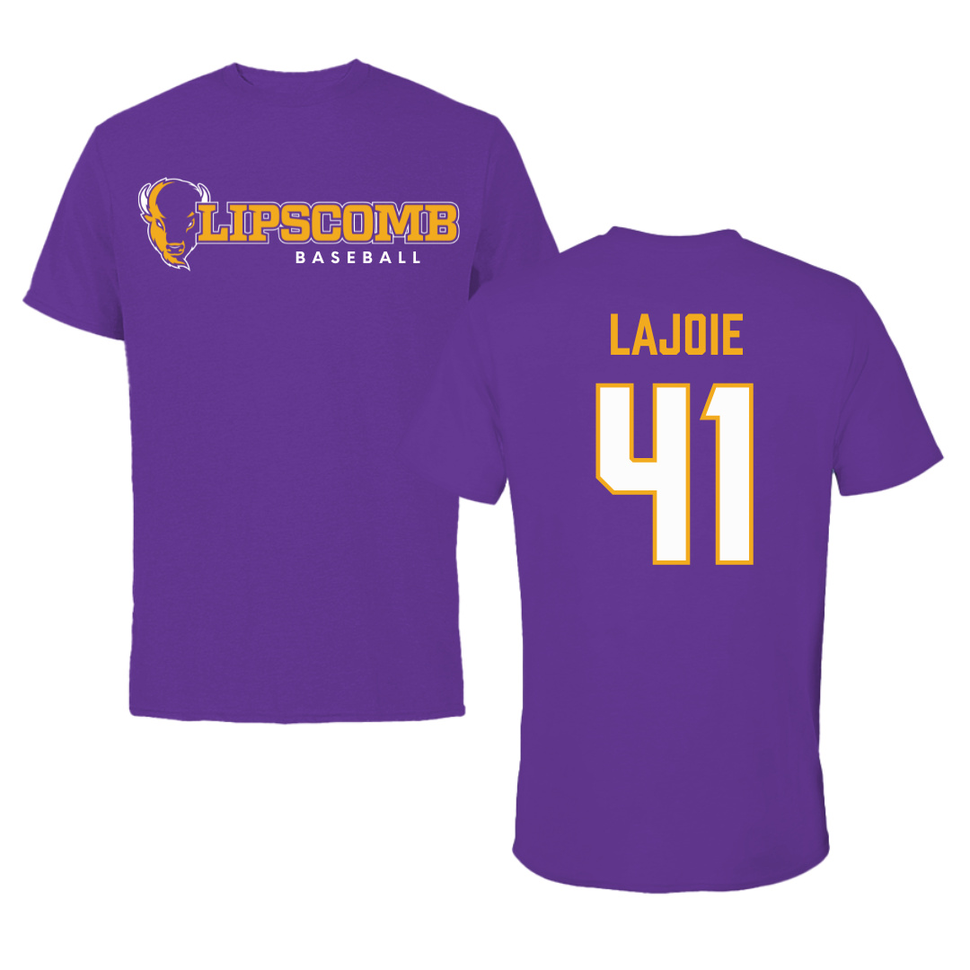 Lipscomb University Baseball Royal Purple Tee  - #41 Josh Lajoie