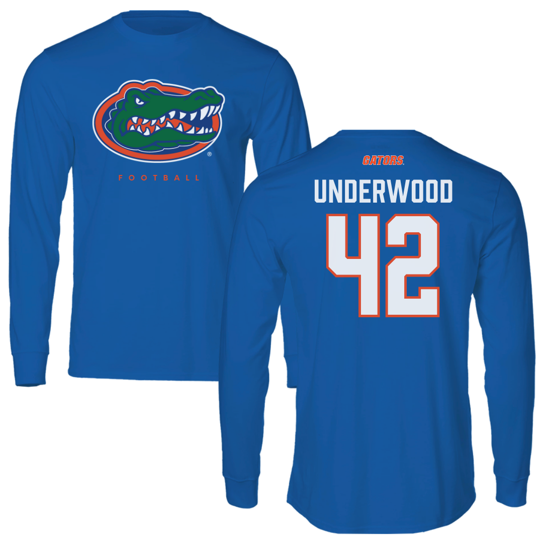 University of Florida Football Blue Mascot Long Sleeve - #42 Rocco Underwood