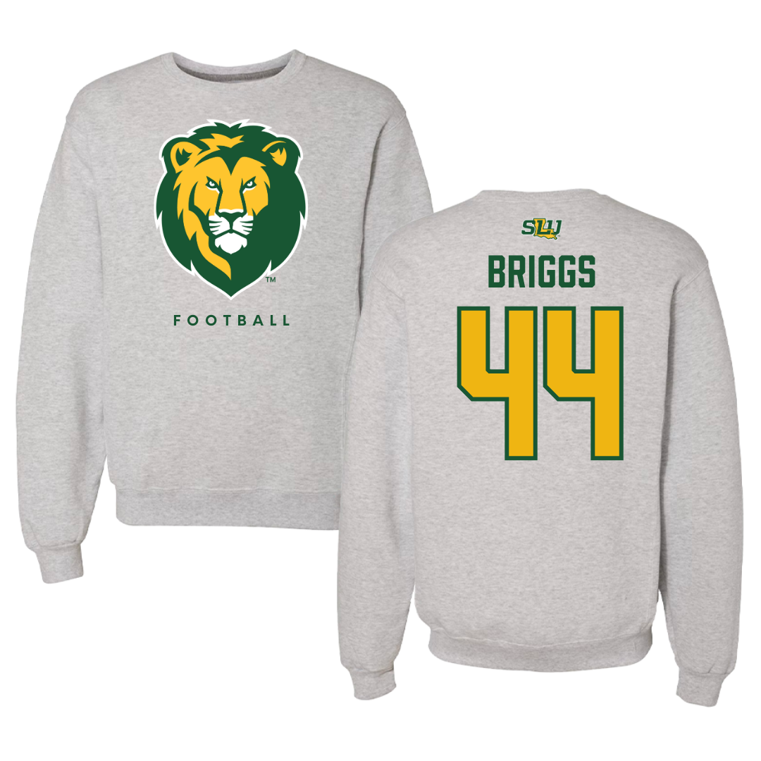 Southeastern Louisiana University Football Gray Crewneck  - #44 Connor Briggs