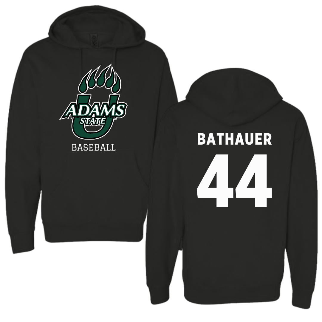 Adams State University Baseball Black Hoodie  - #44 Mike Bathauer