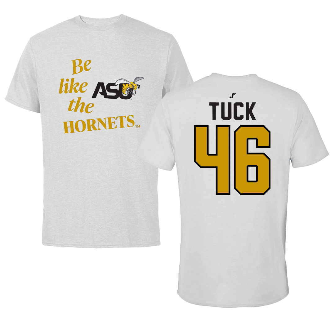 Alabama State University Football Light Gray Be Like Us Tee - #46 Harrison Tuck
