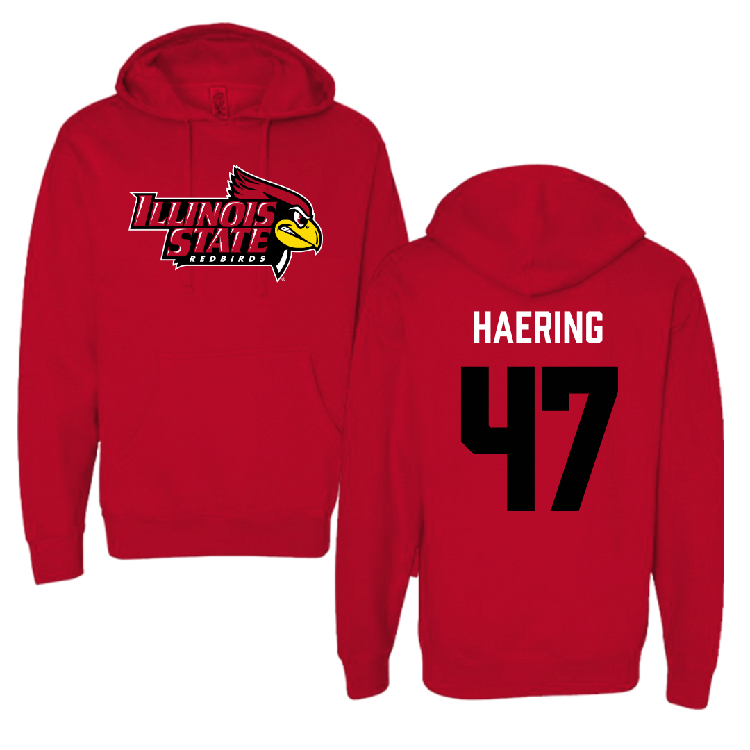 Illinois State University Football Red Hoodie  - #47 Mark Haering