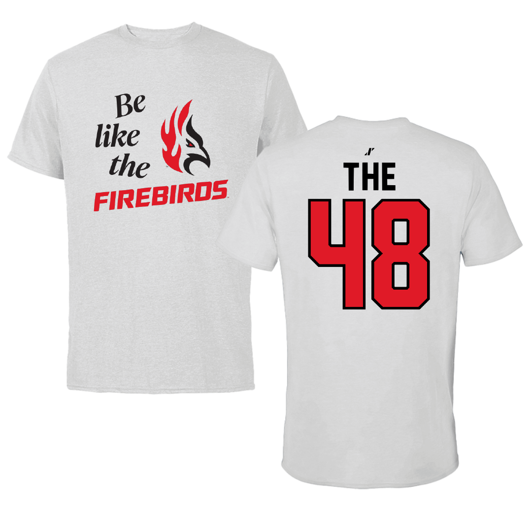 Carthage College Soccer Light Gray Be Like Us Performance Tee - #48 Aaron The