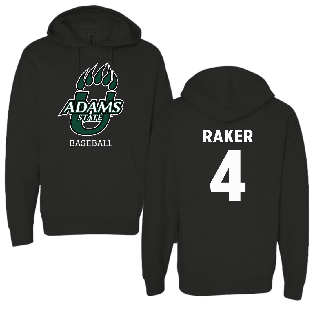 Adams State University Baseball Black Hoodie  - #4 Joey Raker