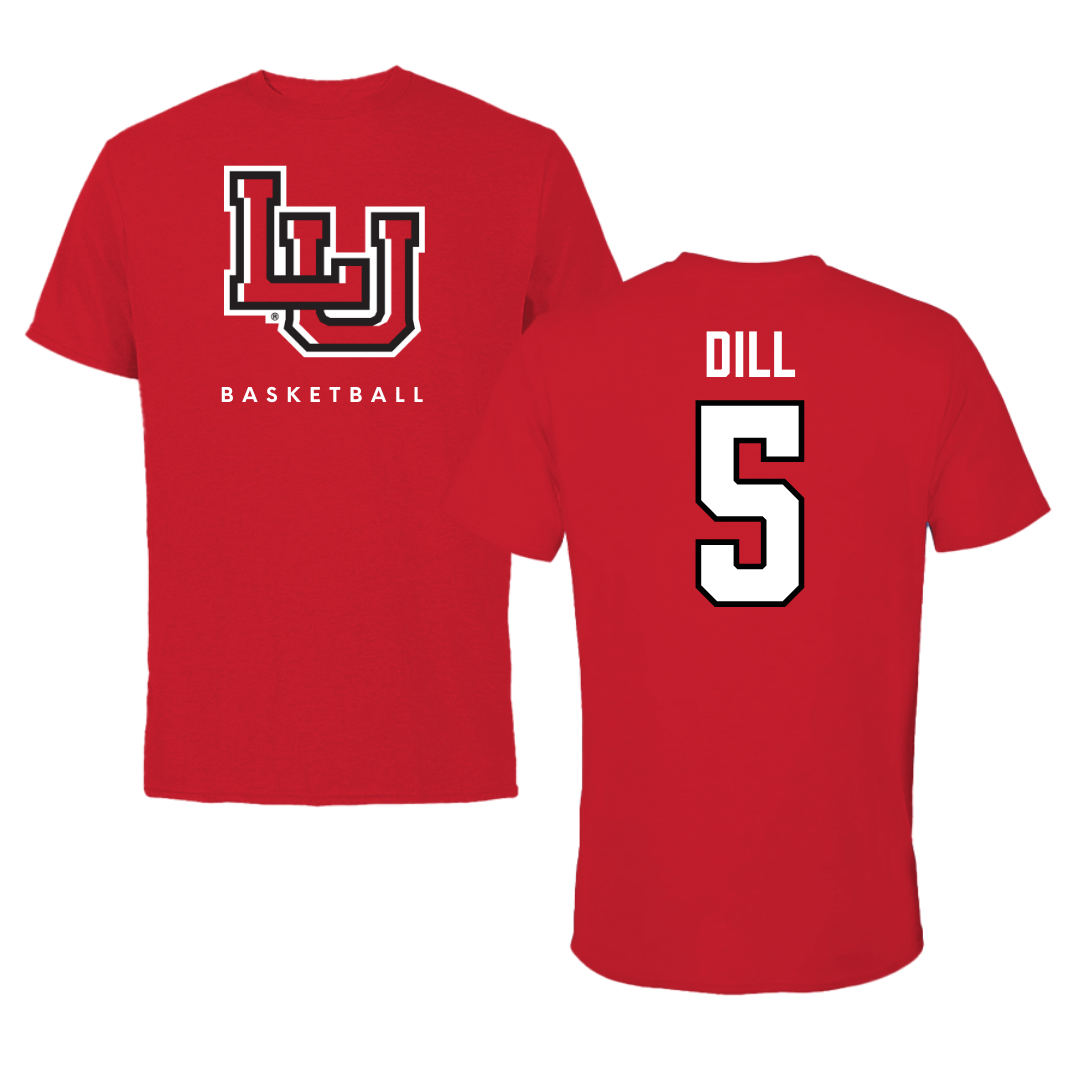 Lamar University Basketball Red Tee  - #5 Cameron Dill