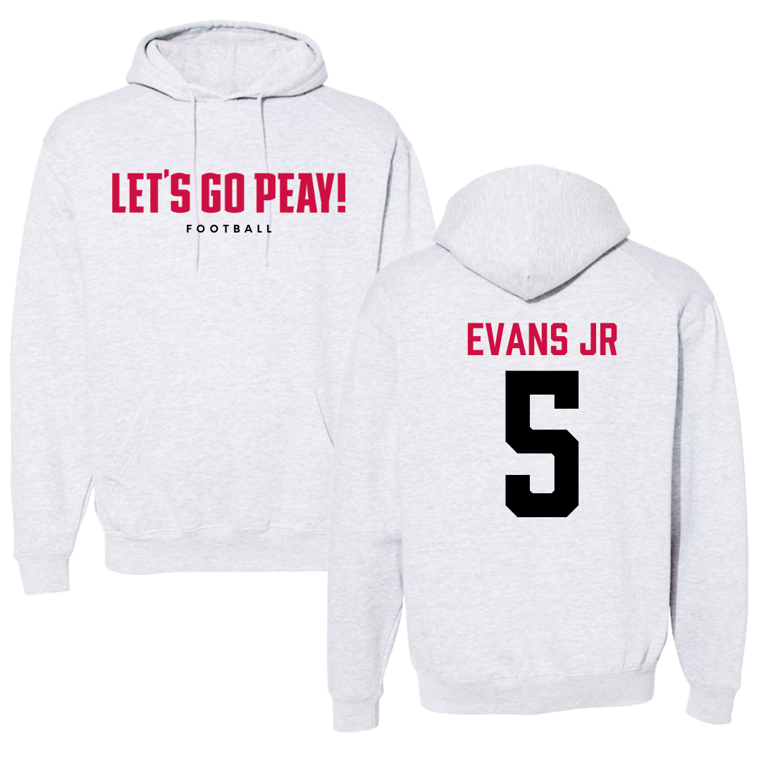 Austin Peay State University Football Gray Hoodie  - #5 CJ Evans Jr