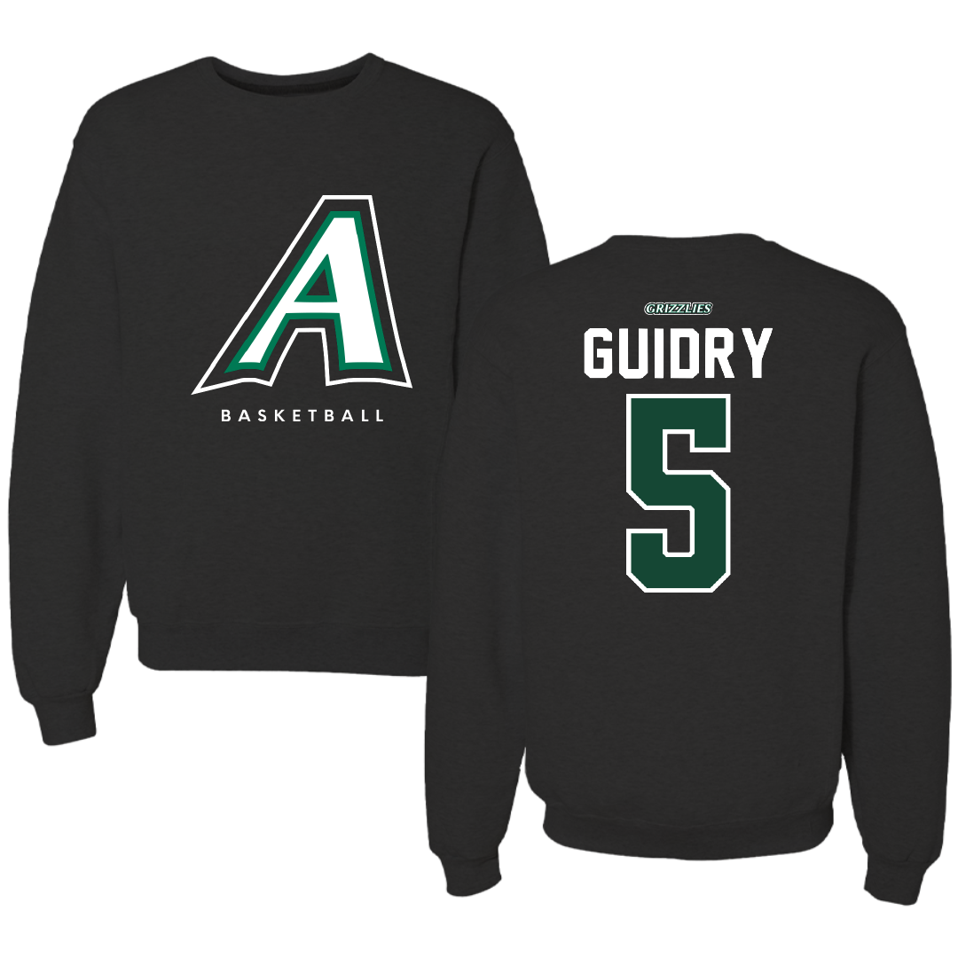 Adams State University Basketball Black Crewneck - #5 Jerrick Guidry