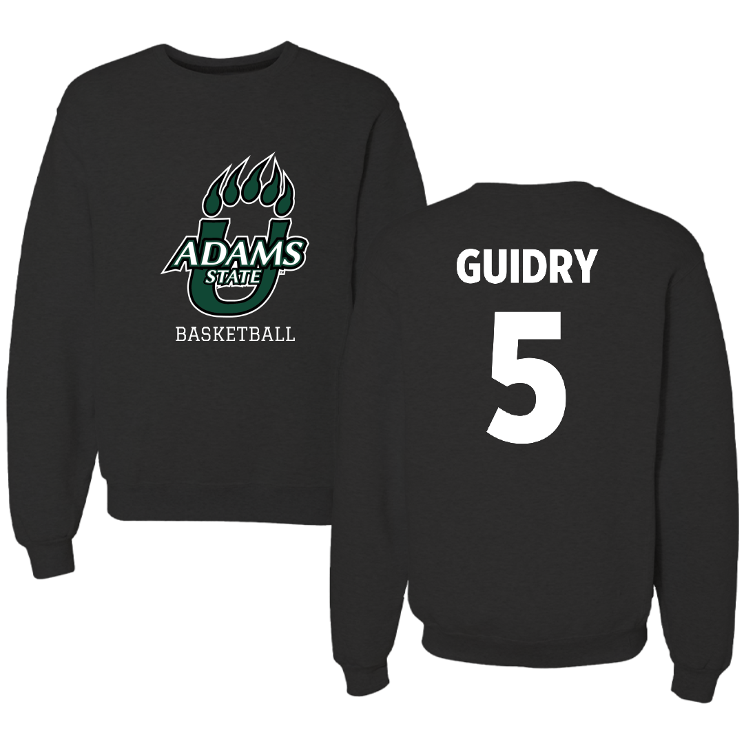 Adams State University Basketball Black State Crewneck - #5 Jerrick Guidry