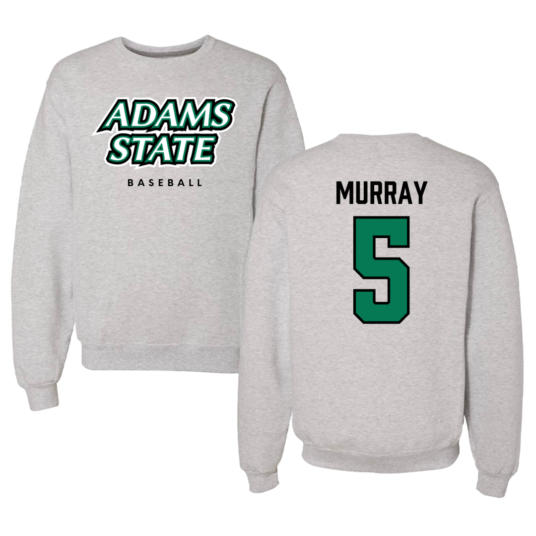 Adams State University Baseball Gray Crewneck  - #5 Connor Murray