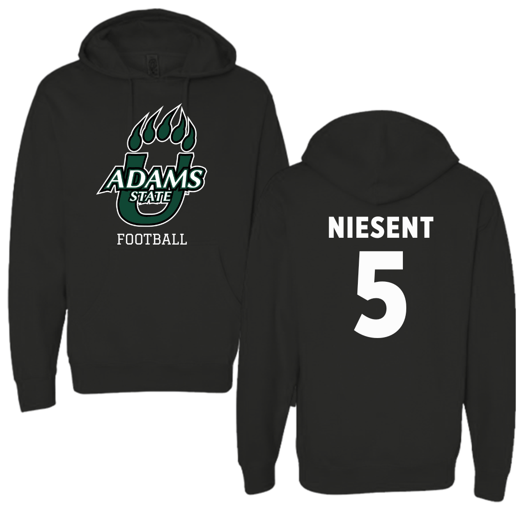 Adams State University Football Black Hoodie  - #5 Jordan Niesent