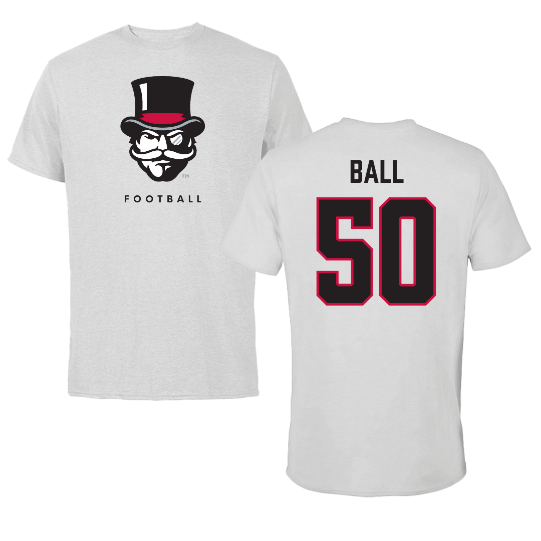 Austin Peay State University Football Gray Mascot Tee - #50 Kendyle Ball