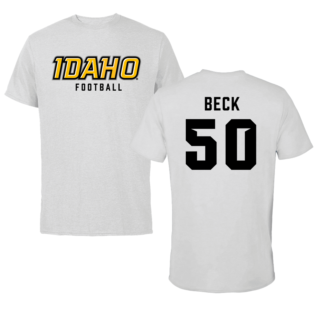 University of Idaho Football Gray Tee - #50 Jackson Beck