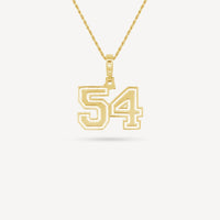 Gold Presidents Pendant and Chain - #54 Jordan Church