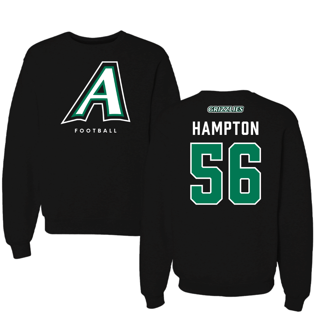 Adams State University Football Black Crewneck  - #56 Jacob Hampton