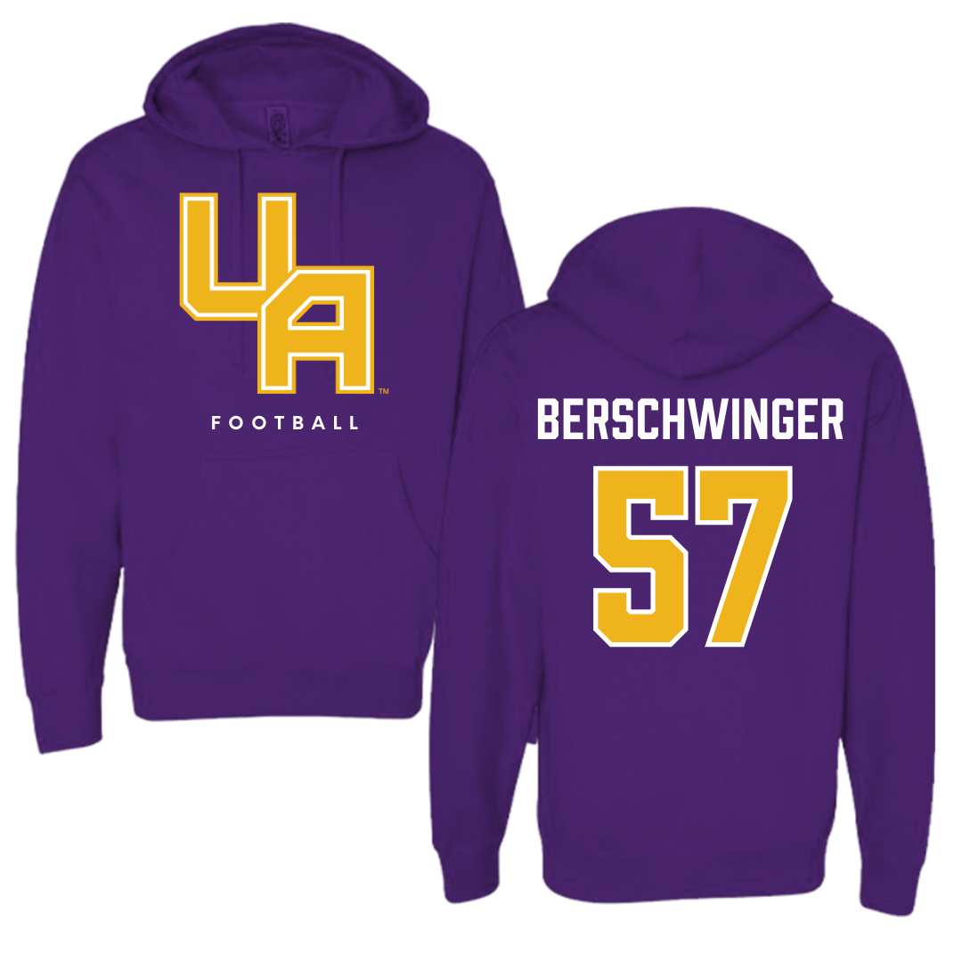 University at Albany Football Purple Hoodie  - #57 Troy Berschwinger