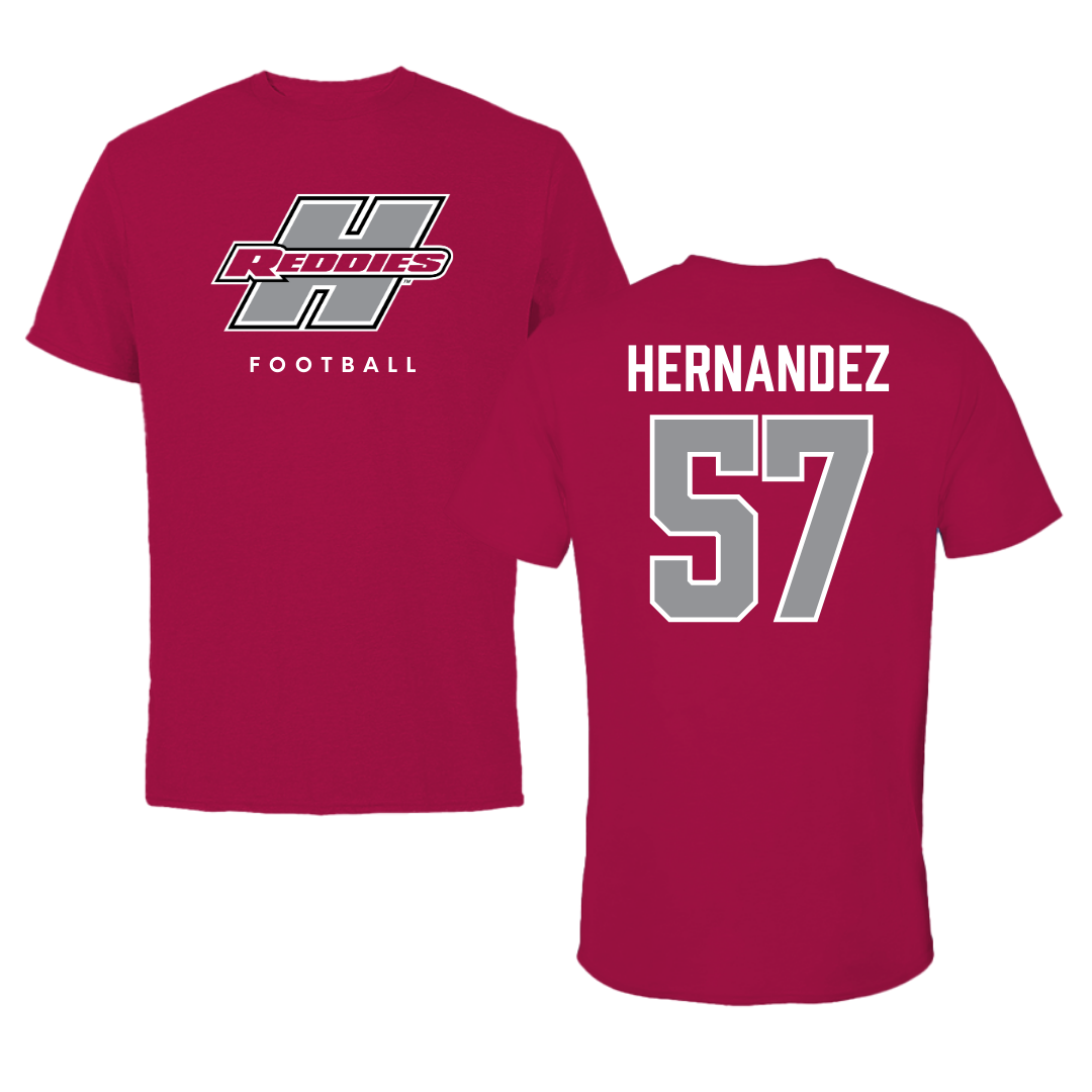 Henderson State University Football Cardinal Tee  - #57 Gabe Hernandez