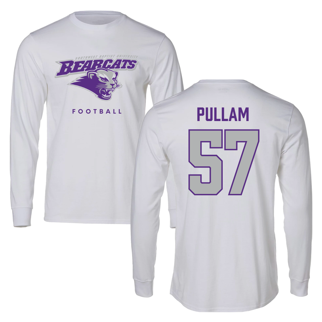 Southwest Baptist University Football White Long Sleeve  - #57 Landon Pullam