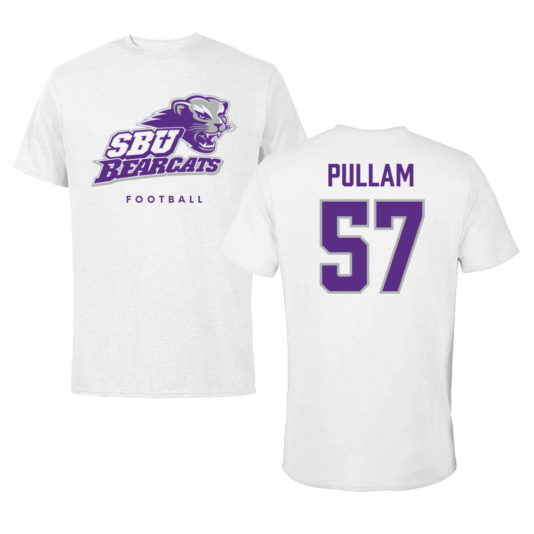 Southwest Baptist University Football White Tee  - #57 Landon Pullam