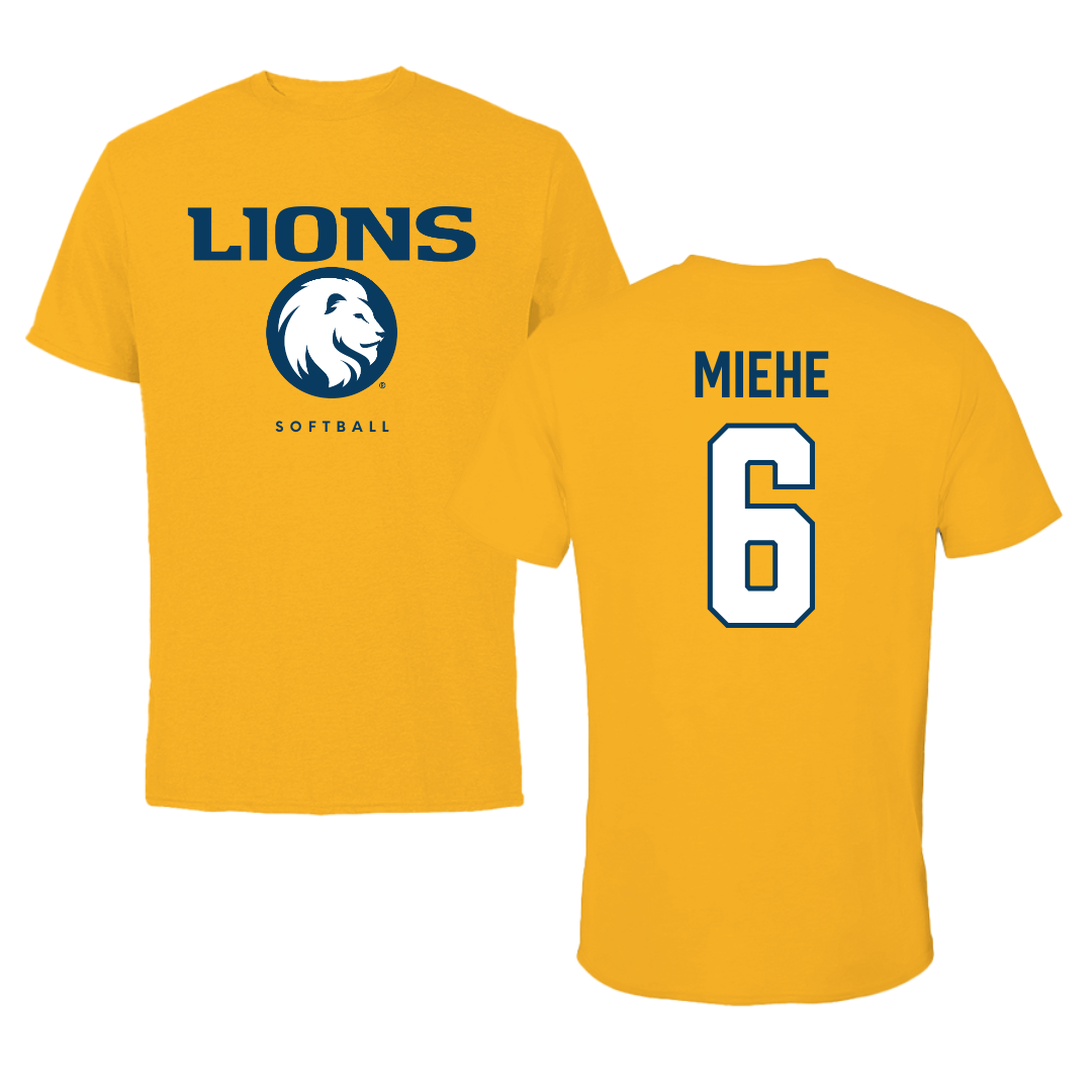 East Texas A&M University Softball Gold Tee - #6 Emilia Miehe