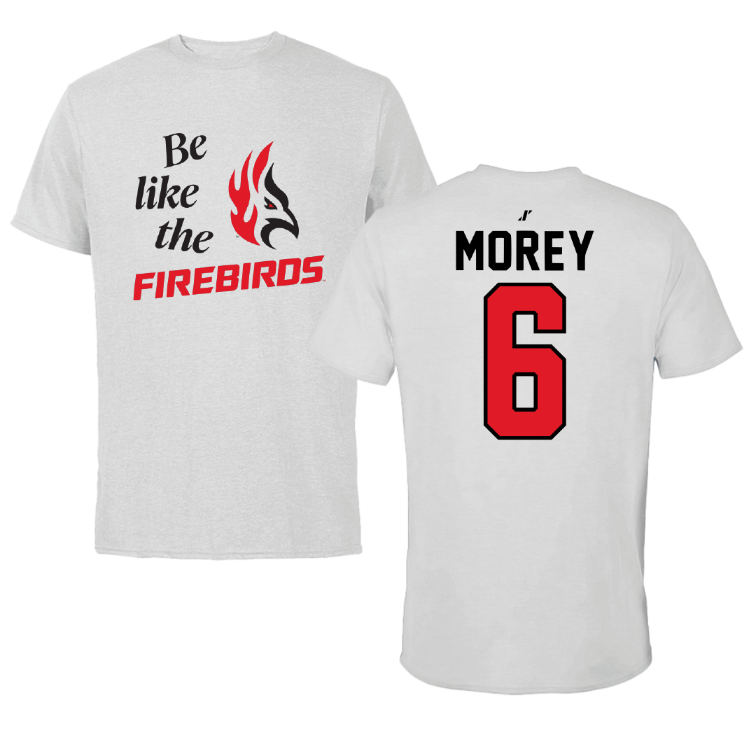 Carthage College Volleyball Light Gray Be Like Us Performance Tee - #6 Ryan Morey