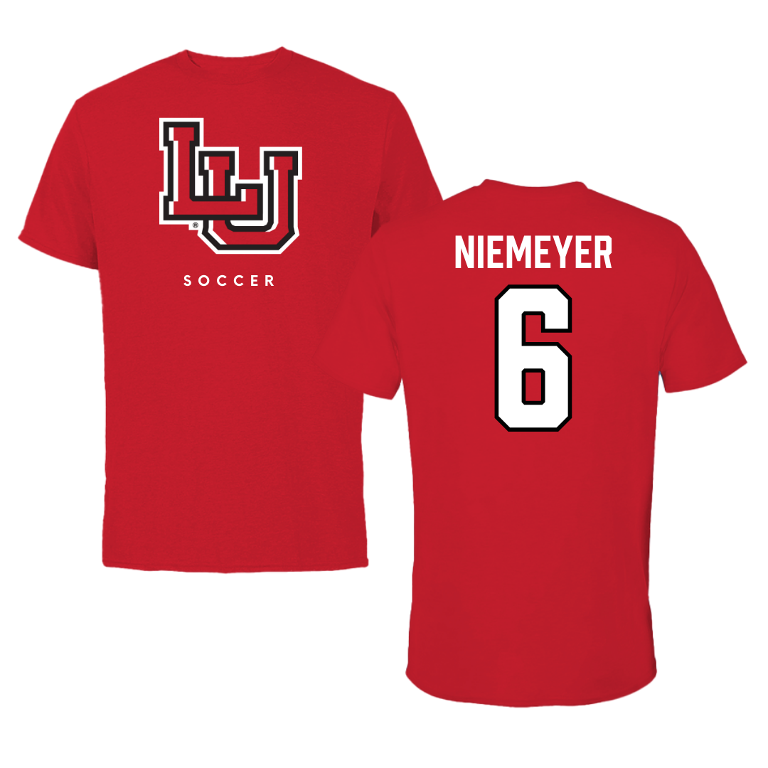 Lamar University Soccer Red Tee  - #6 Kaitlyn Niemeyer