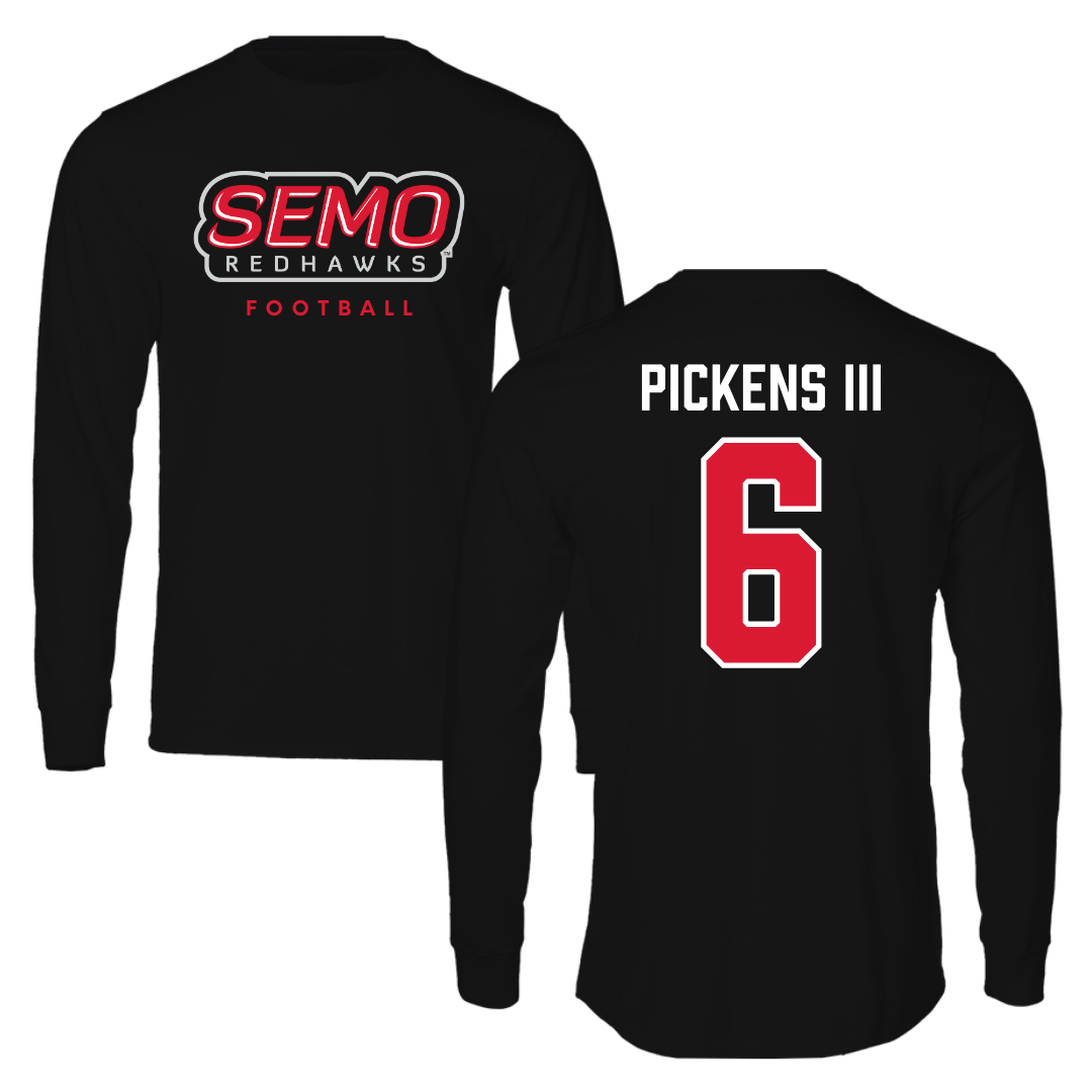 Southeast Missouri State University Football Black Long Sleeve  - #6 Henry Pickens III