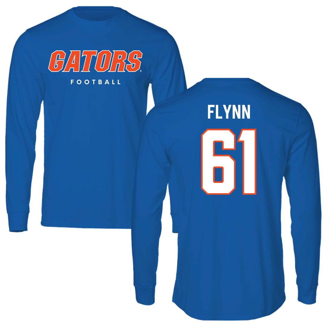 University of Florida Football True Royal Block Long Sleeve - #61 Nicolas Flynn