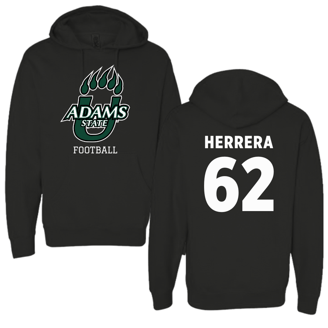 Adams State University Football Black Hoodie  - #62 Daniel Herrera